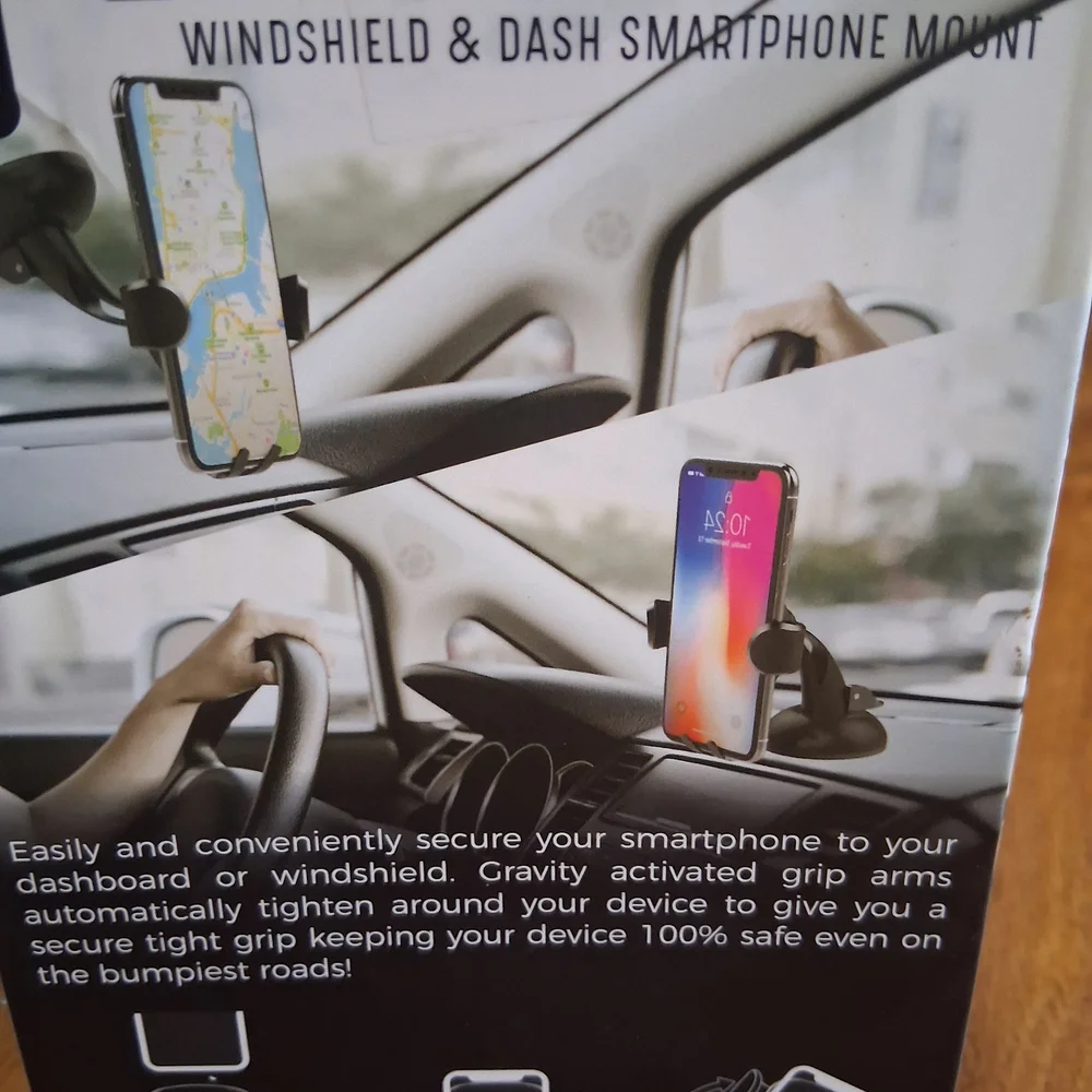 Black Gravity Grip Car Phone Holder